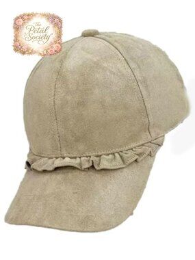 Faux Suede Baseball Cap Adjustable Plain Hat for Fall Winter